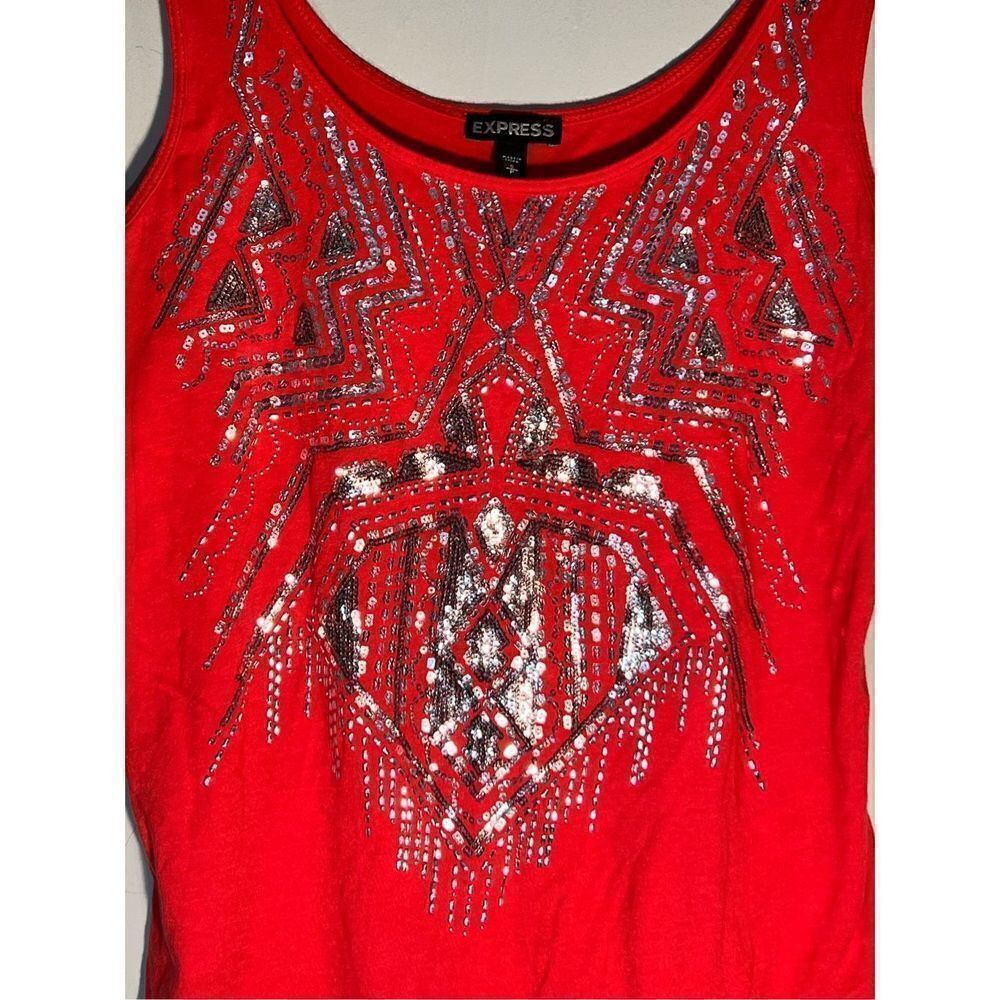 Express Y2k Vintage Tank With Sequence | Size Sma… - image 4